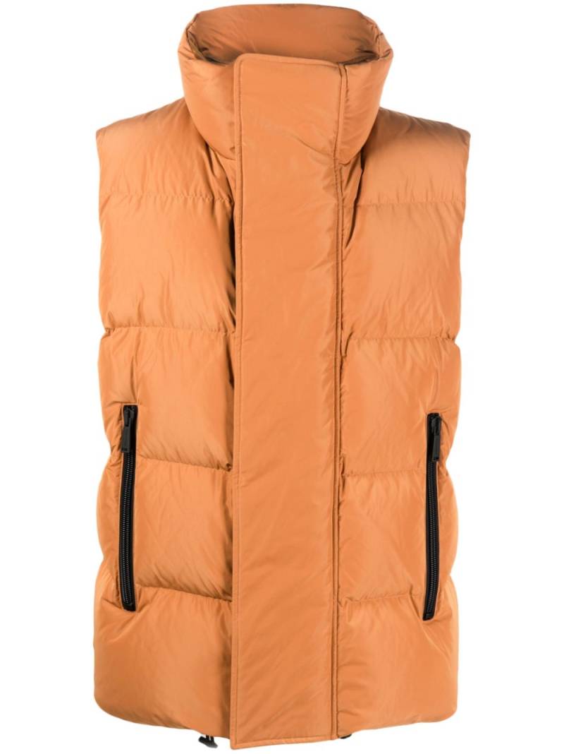 DSQUARED2 funnel-neck padded gilet - Orange von DSQUARED2