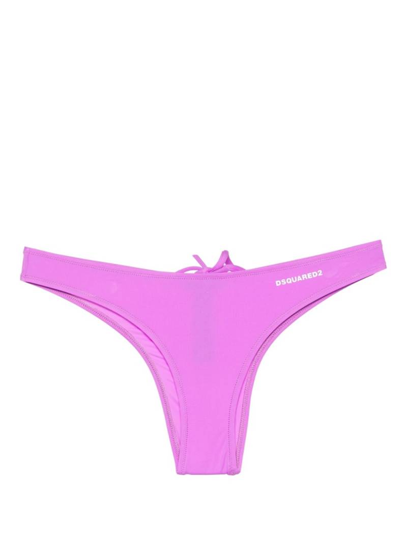 DSQUARED2 gathered-detail bikini bottom - Purple von DSQUARED2