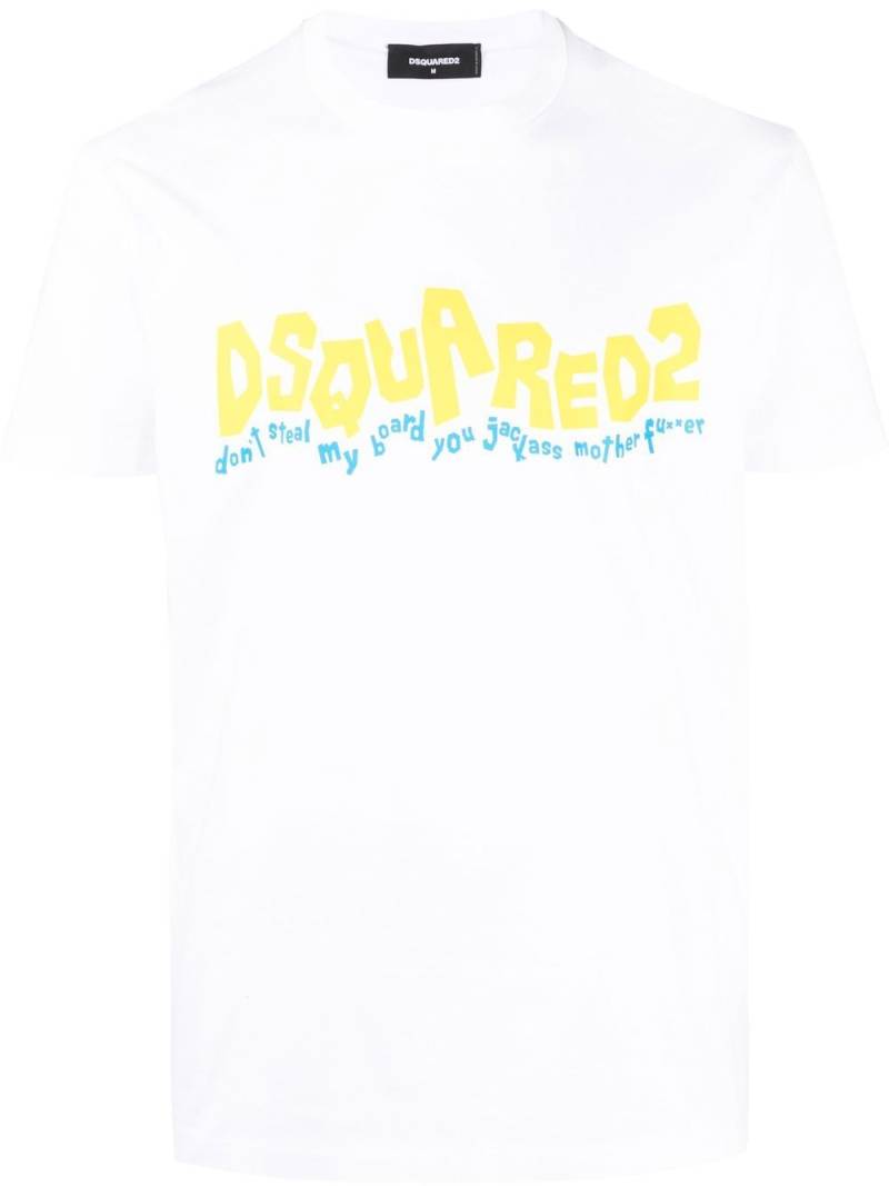 DSQUARED2 graphic-print cotton T-Shirt - White von DSQUARED2