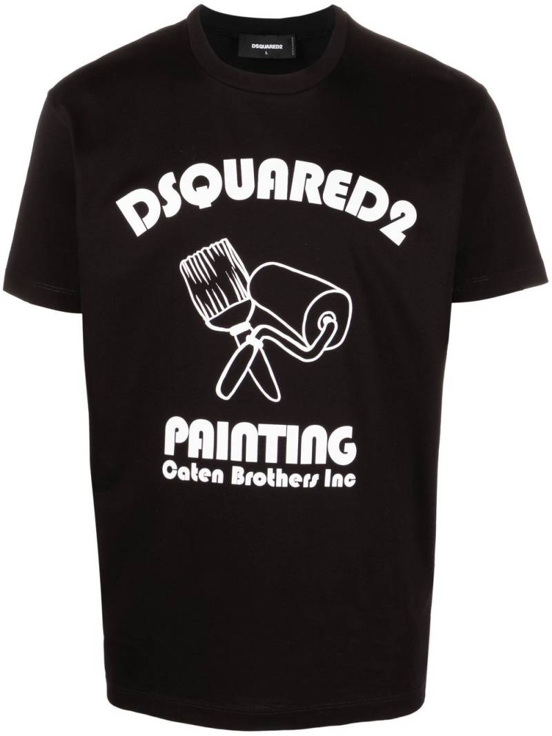 DSQUARED2 graphic-print cotton T-shirt - Black von DSQUARED2