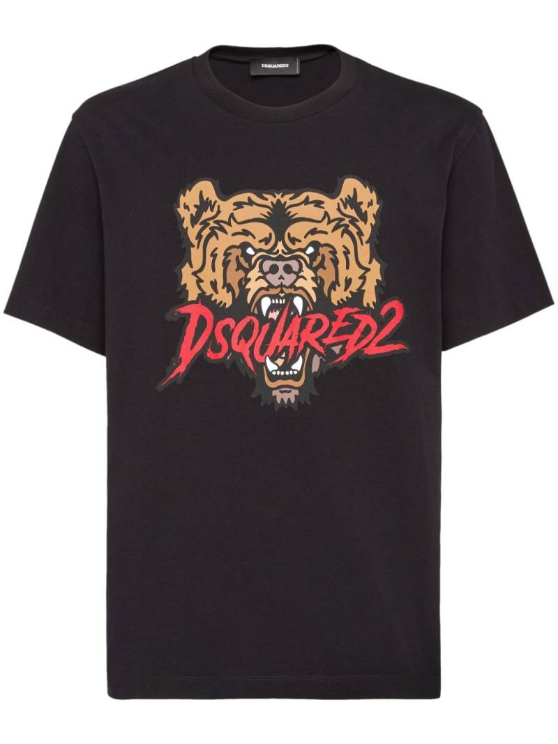 DSQUARED2 graphic-print cotton T-shirt - Black von DSQUARED2