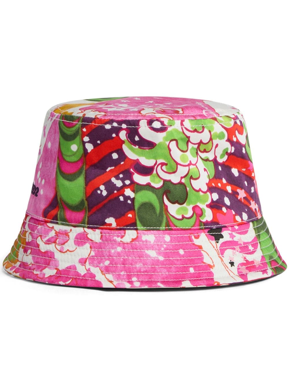 DSQUARED2 graphic-print embroidered bucket hat - Pink von DSQUARED2