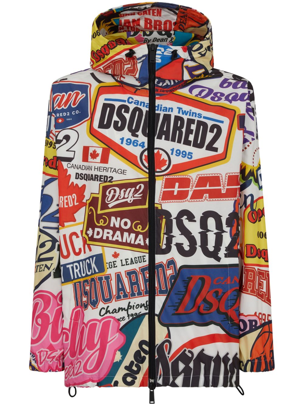 DSQUARED2 graphic-print hooded jacket von DSQUARED2