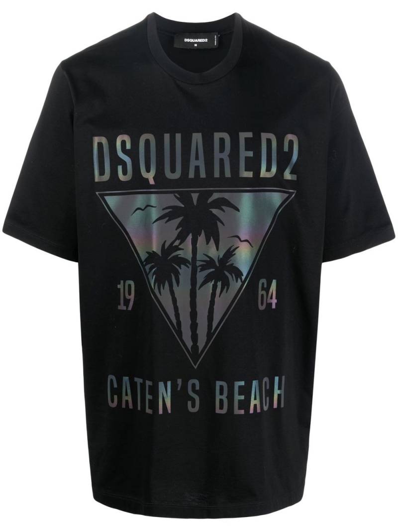 DSQUARED2 graphic-print logo T-shirt - Black von DSQUARED2