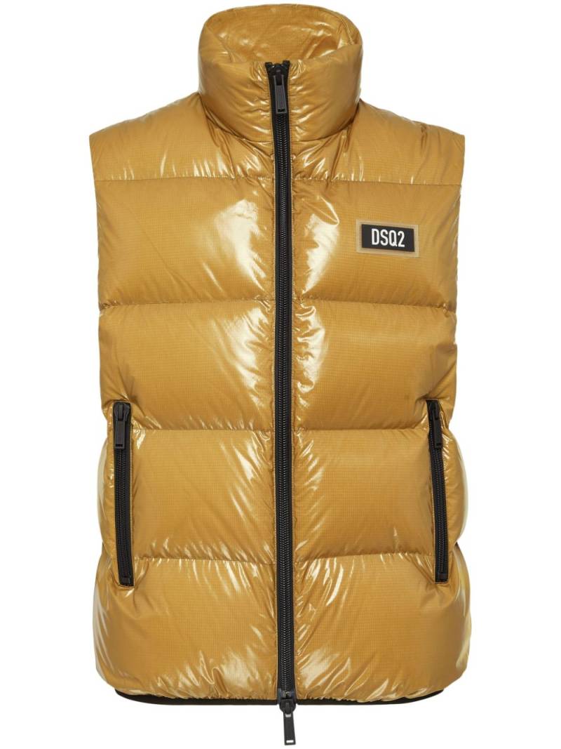 DSQUARED2 high-neck padded vest - Yellow von DSQUARED2