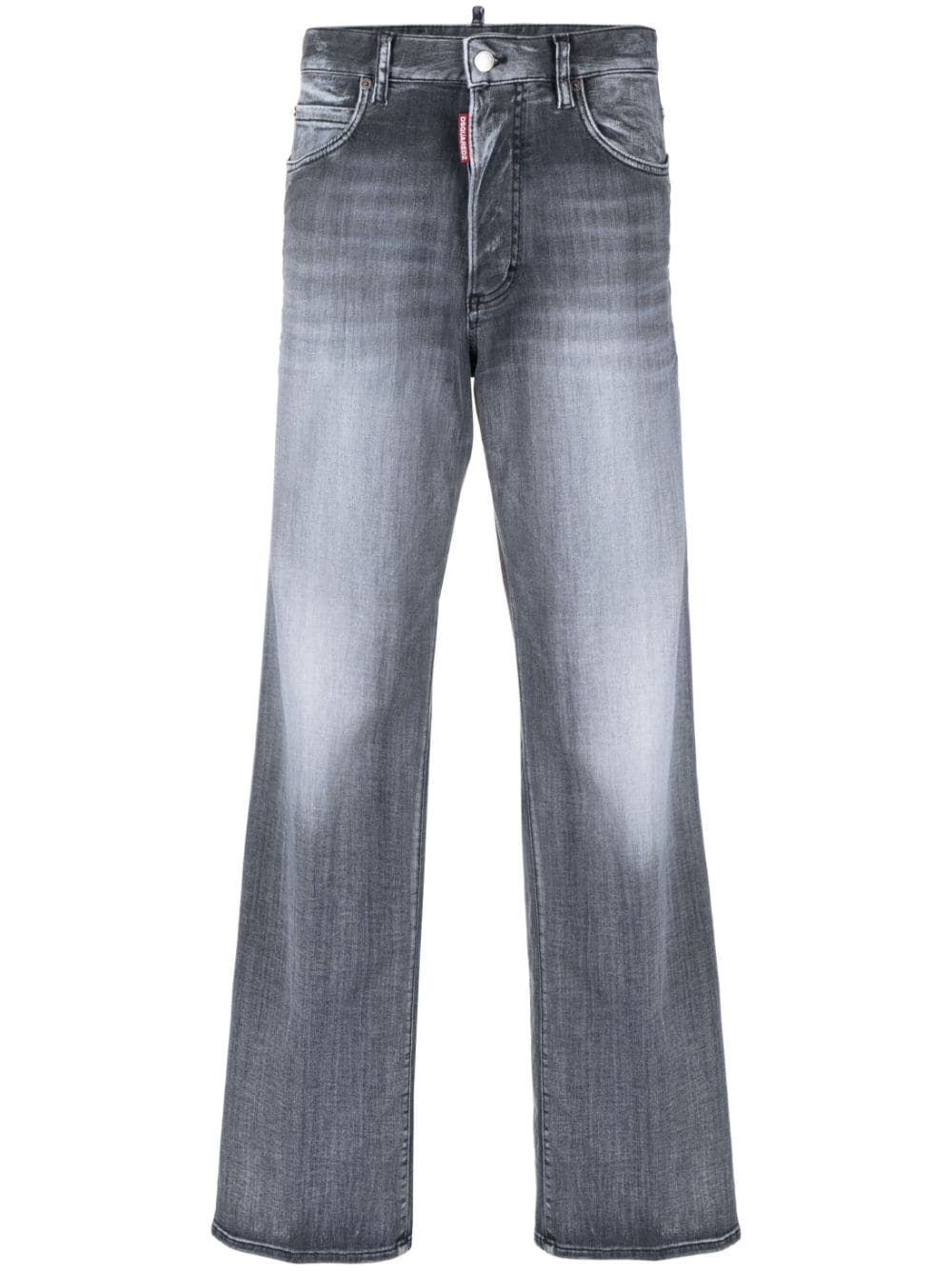 DSQUARED2 high-rise straight-leg jeans - Black von DSQUARED2