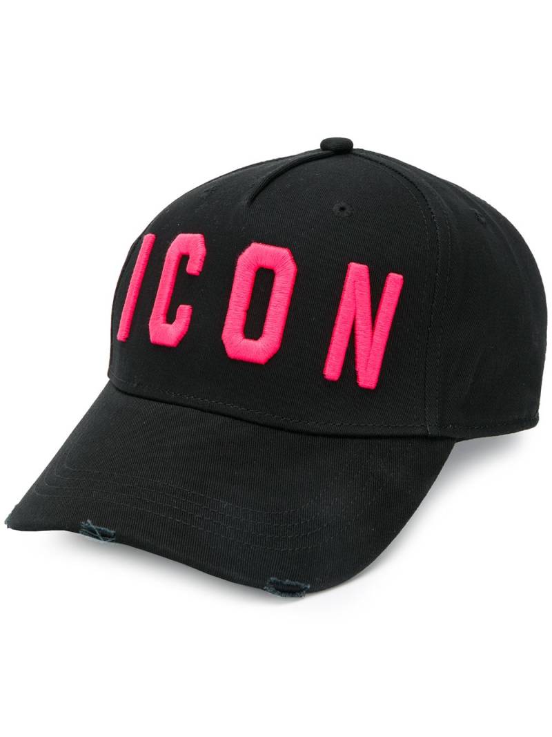 DSQUARED2 icon distressed baseball cap - Black von DSQUARED2