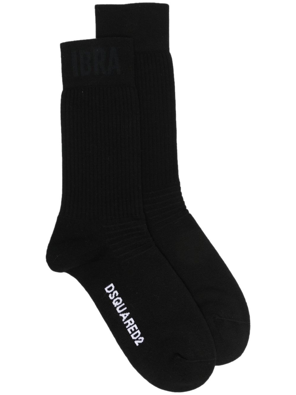 DSQUARED2 intarsia-knit logo socks - Black von DSQUARED2