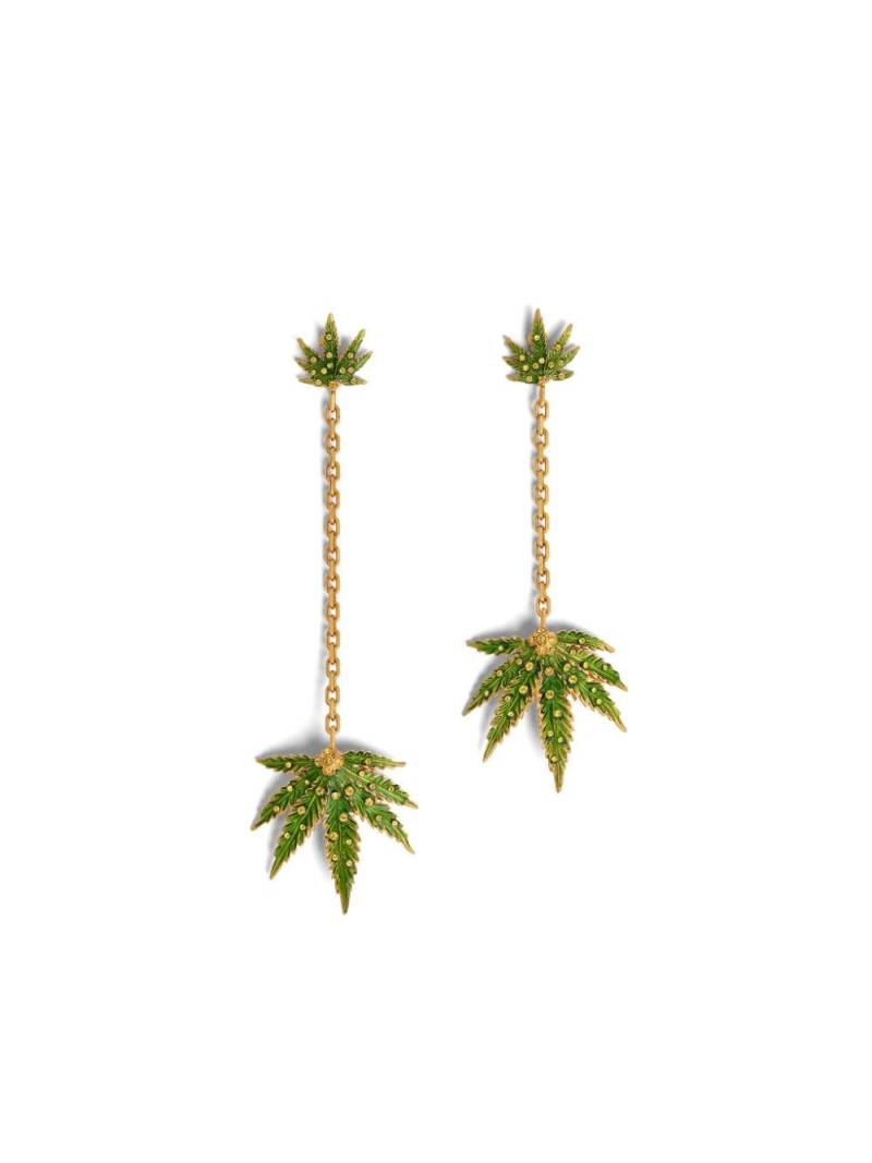 DSQUARED2 leaf-pendant drop earrings - Gold von DSQUARED2