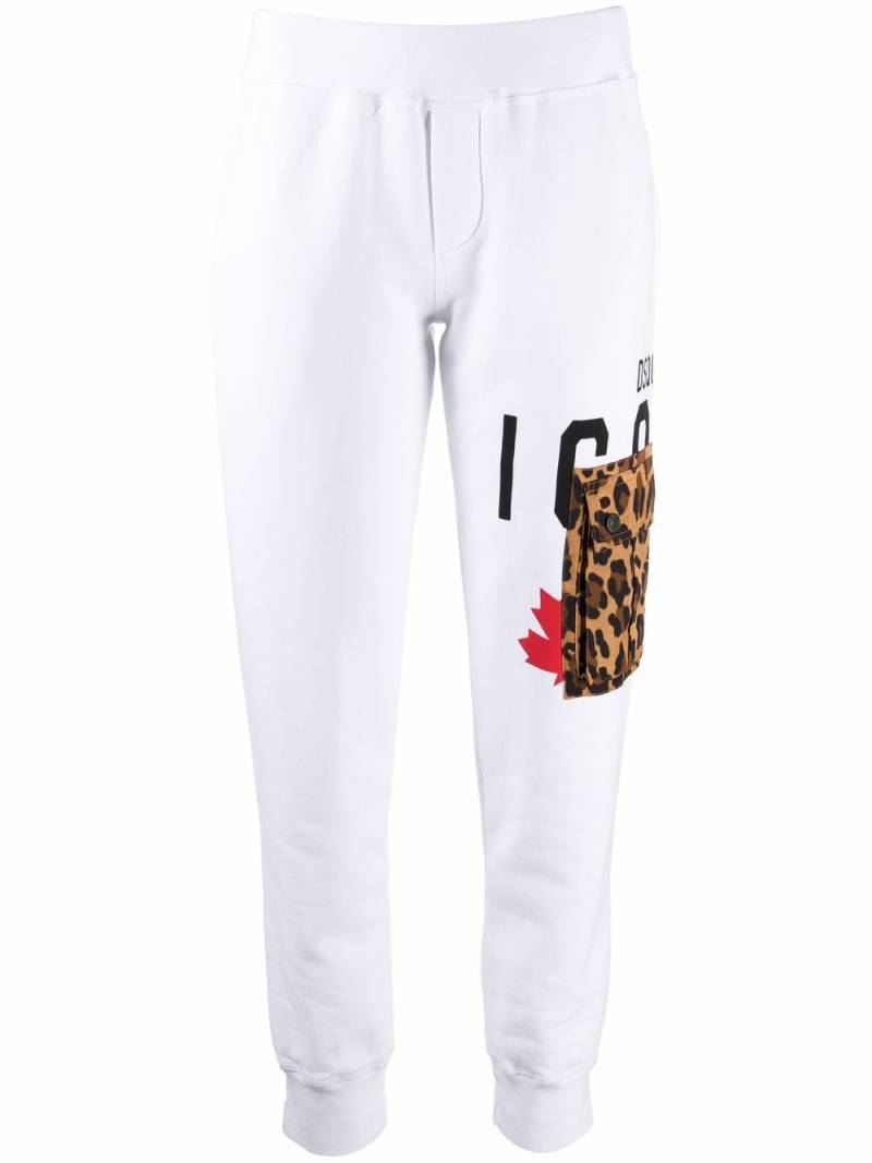 DSQUARED2 leopard-print sweat pants - White von DSQUARED2