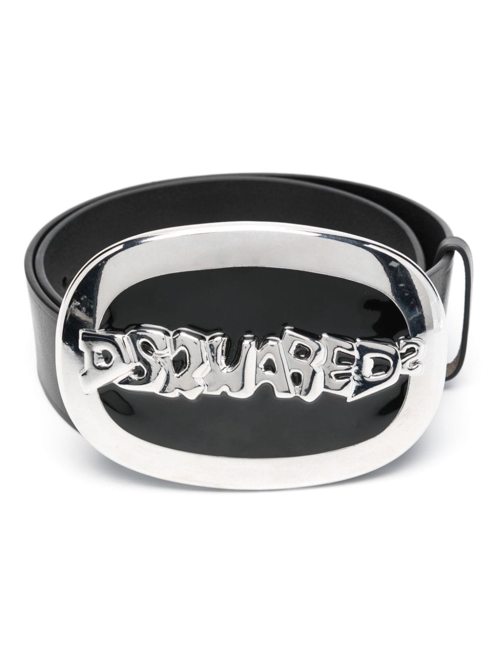 DSQUARED2 logo-buckle leather belt - Black von DSQUARED2