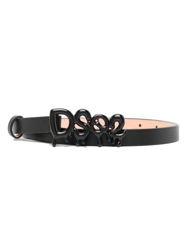 DSQUARED2 logo-buckle leather belt - Black von DSQUARED2