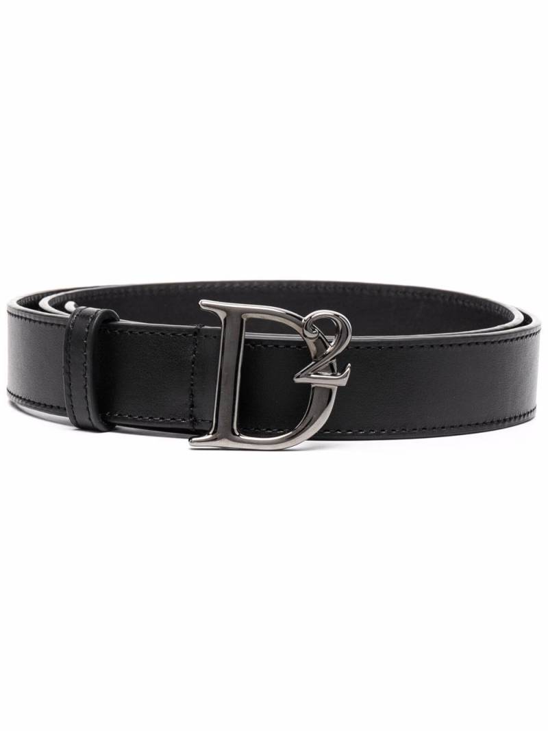 DSQUARED2 logo-buckle leather belt - Black von DSQUARED2