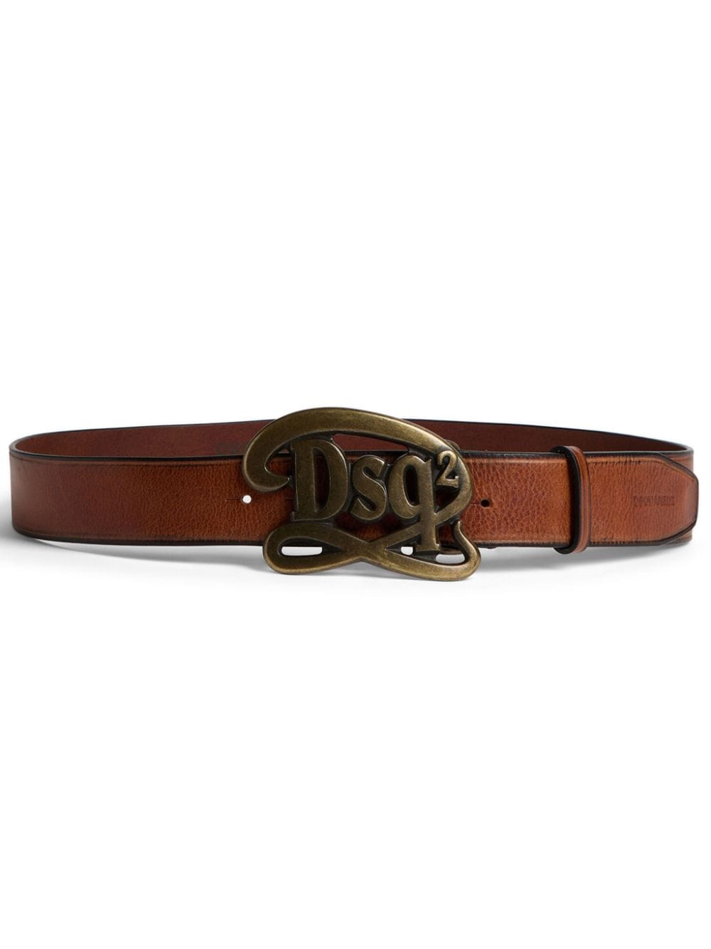 DSQUARED2 logo-buckle leather belt - Brown von DSQUARED2