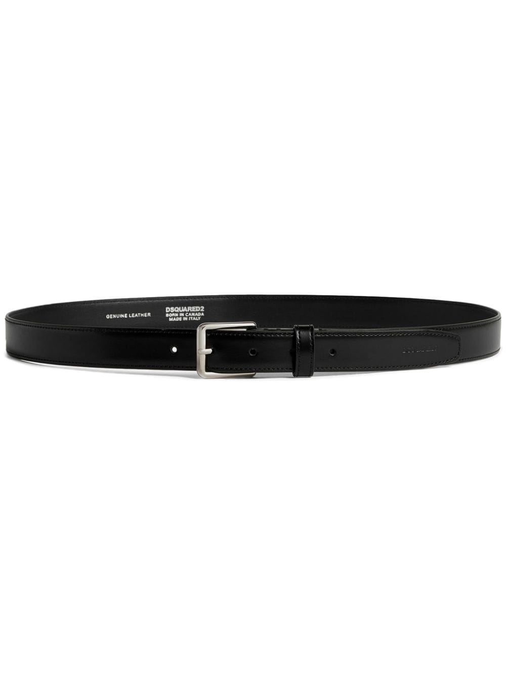 DSQUARED2 logo-debossed leather belt - Black von DSQUARED2