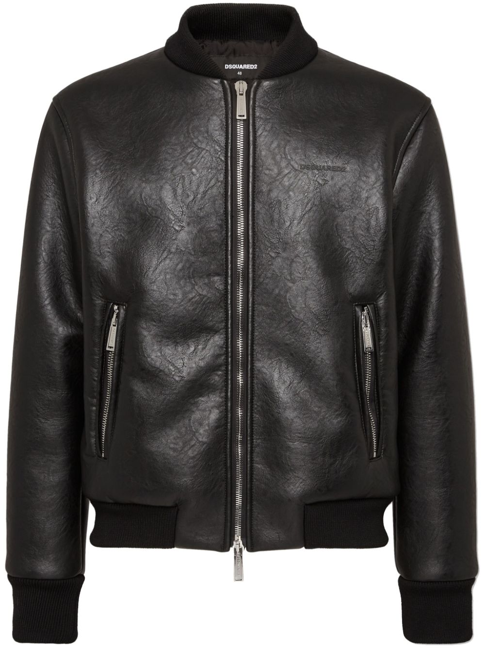 DSQUARED2 logo-embossed bomber jacket - Black von DSQUARED2