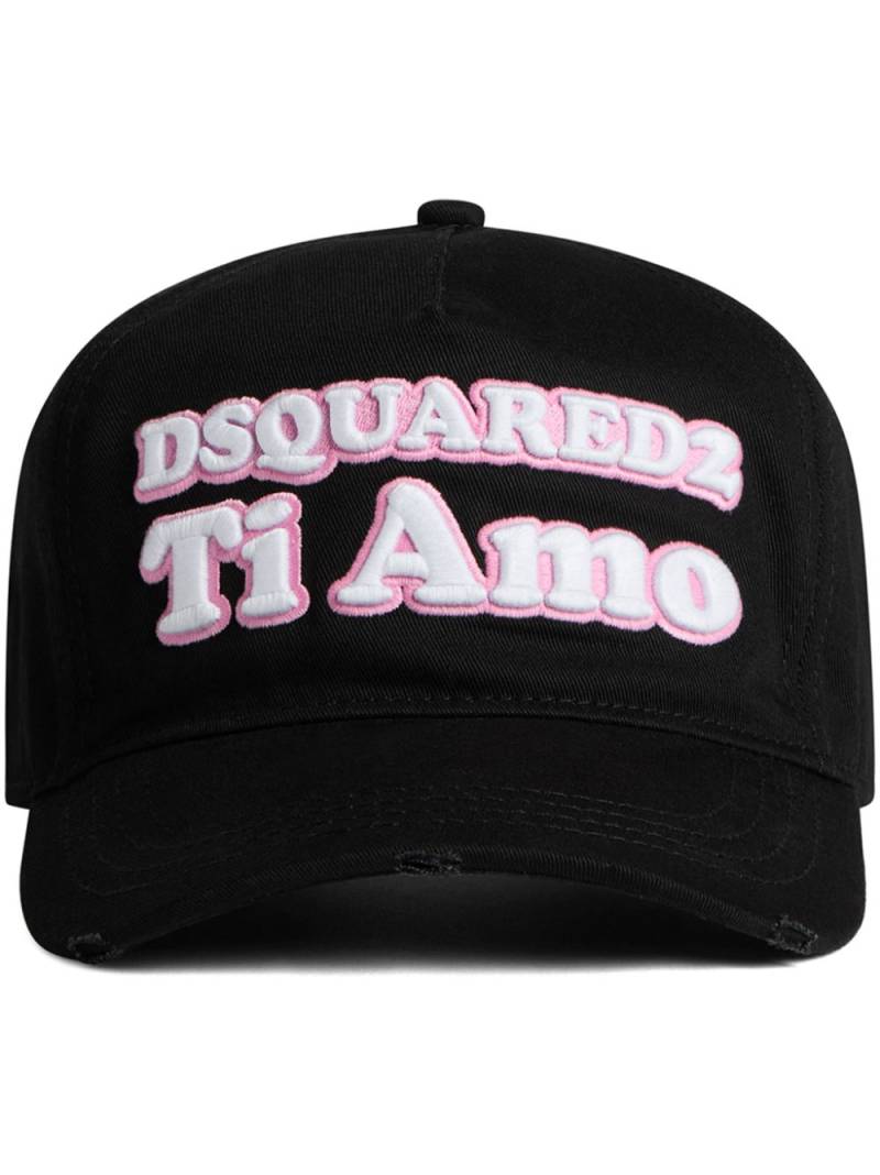 DSQUARED2 logo-embroidered cotton cap - Black von DSQUARED2