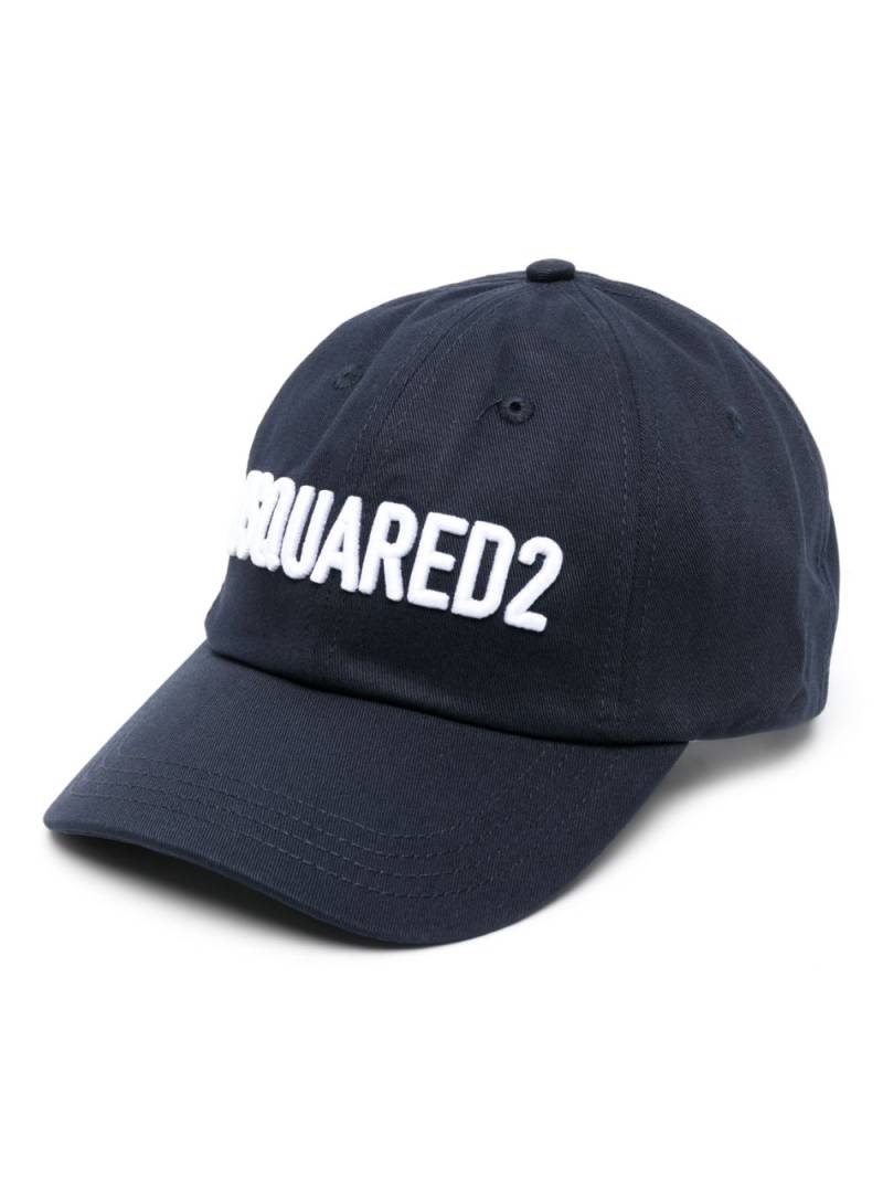 DSQUARED2 logo-embroidered cotton cap - Blue von DSQUARED2