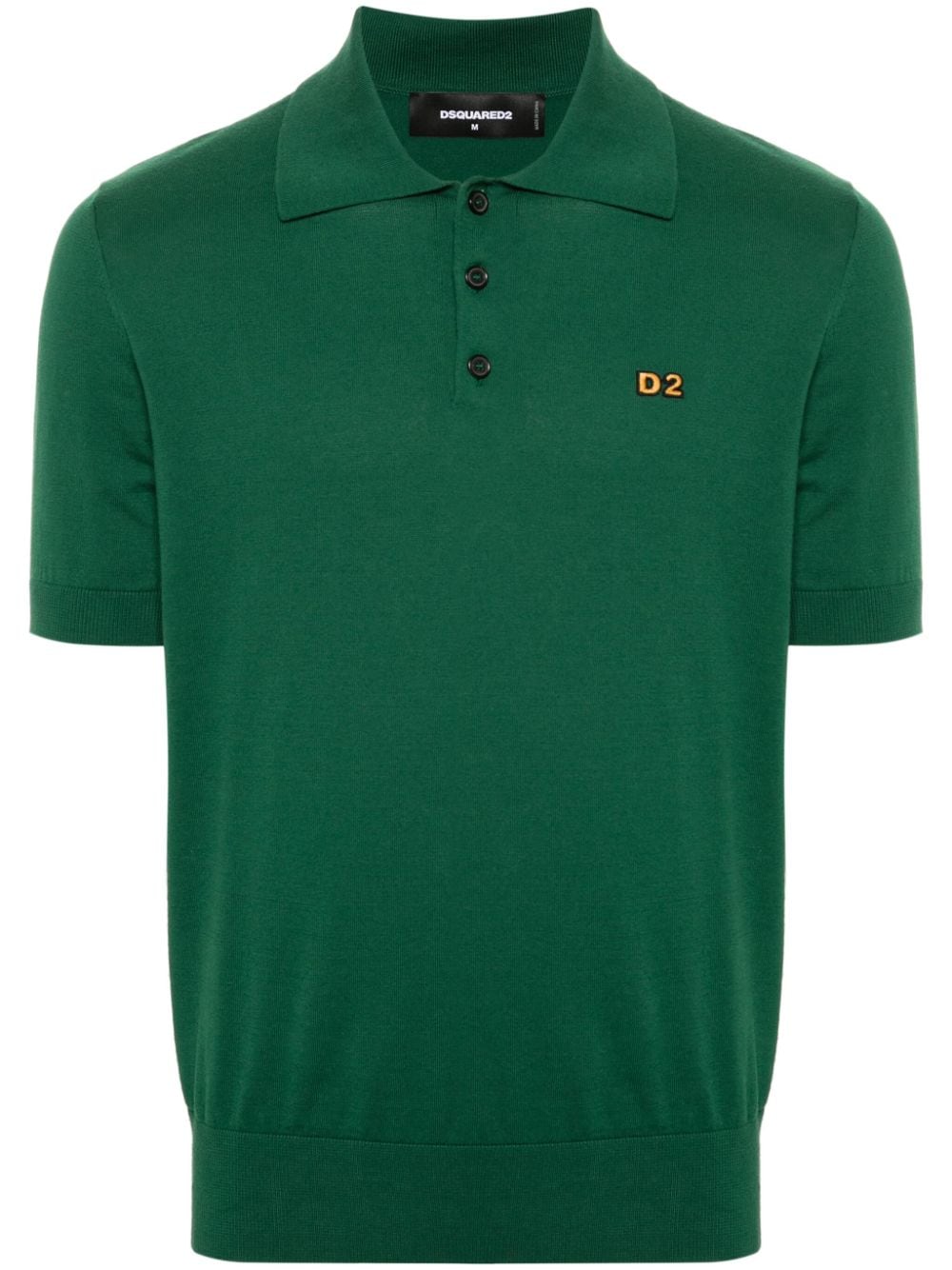 DSQUARED2 logo-embroidered cotton polo shirt - Green von DSQUARED2