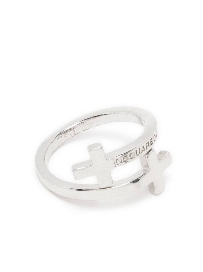 DSQUARED2 logo-engraved wrap ring - Silver von DSQUARED2