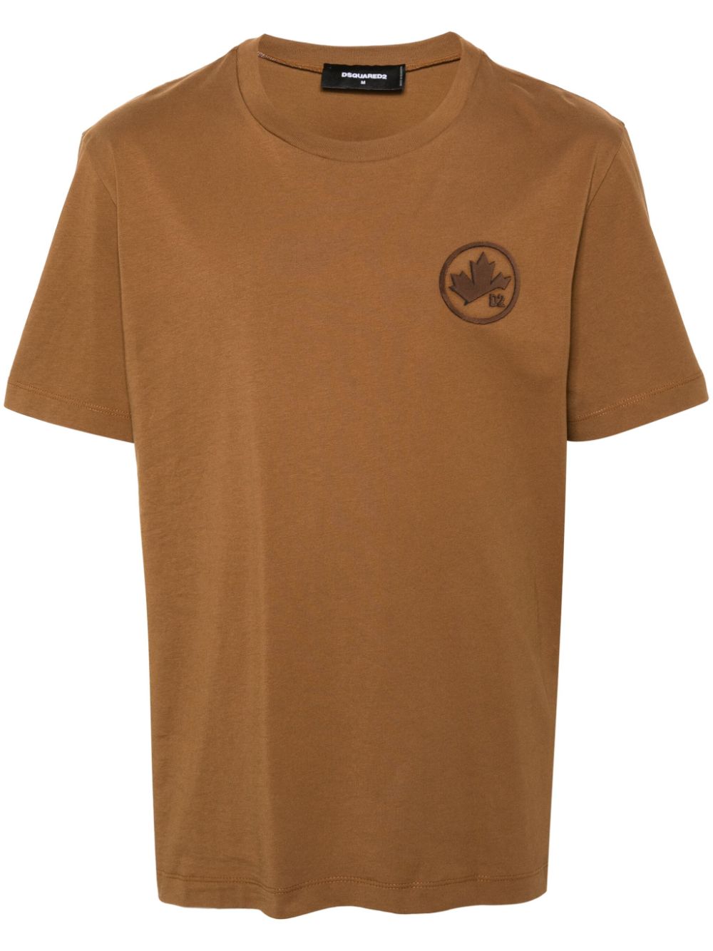 DSQUARED2 logo-flocked cotton T-shirt - Brown von DSQUARED2