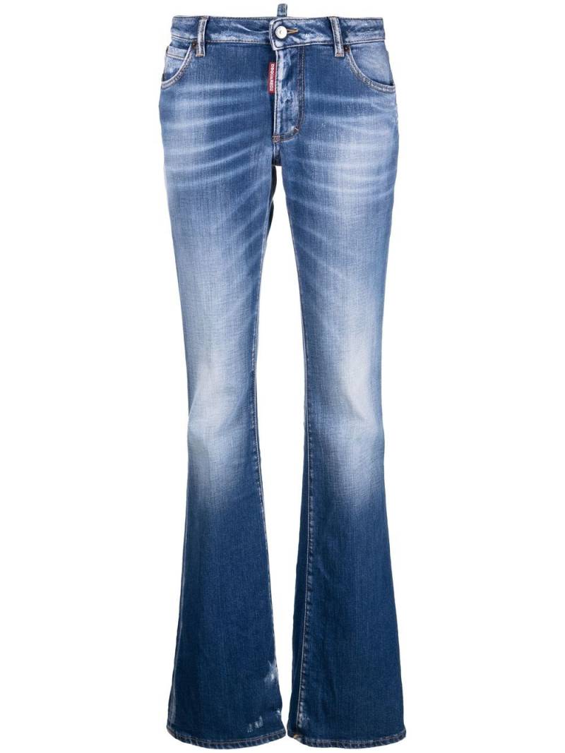 DSQUARED2 logo-patch bootcut jeans - Blue von DSQUARED2