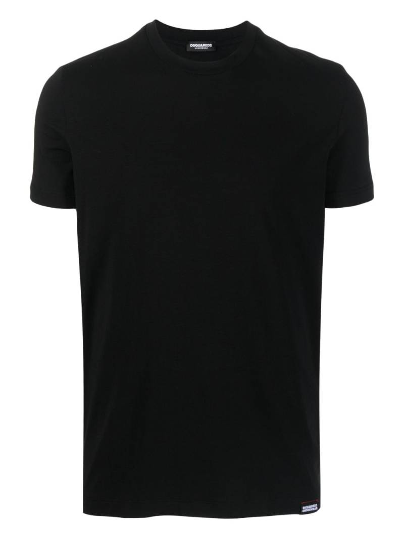 DSQUARED2 logo-patch cotton T-shirt - Black von DSQUARED2