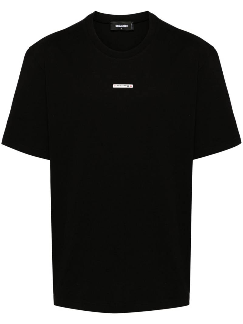 DSQUARED2 logo-patch cotton T-shirt - Black von DSQUARED2