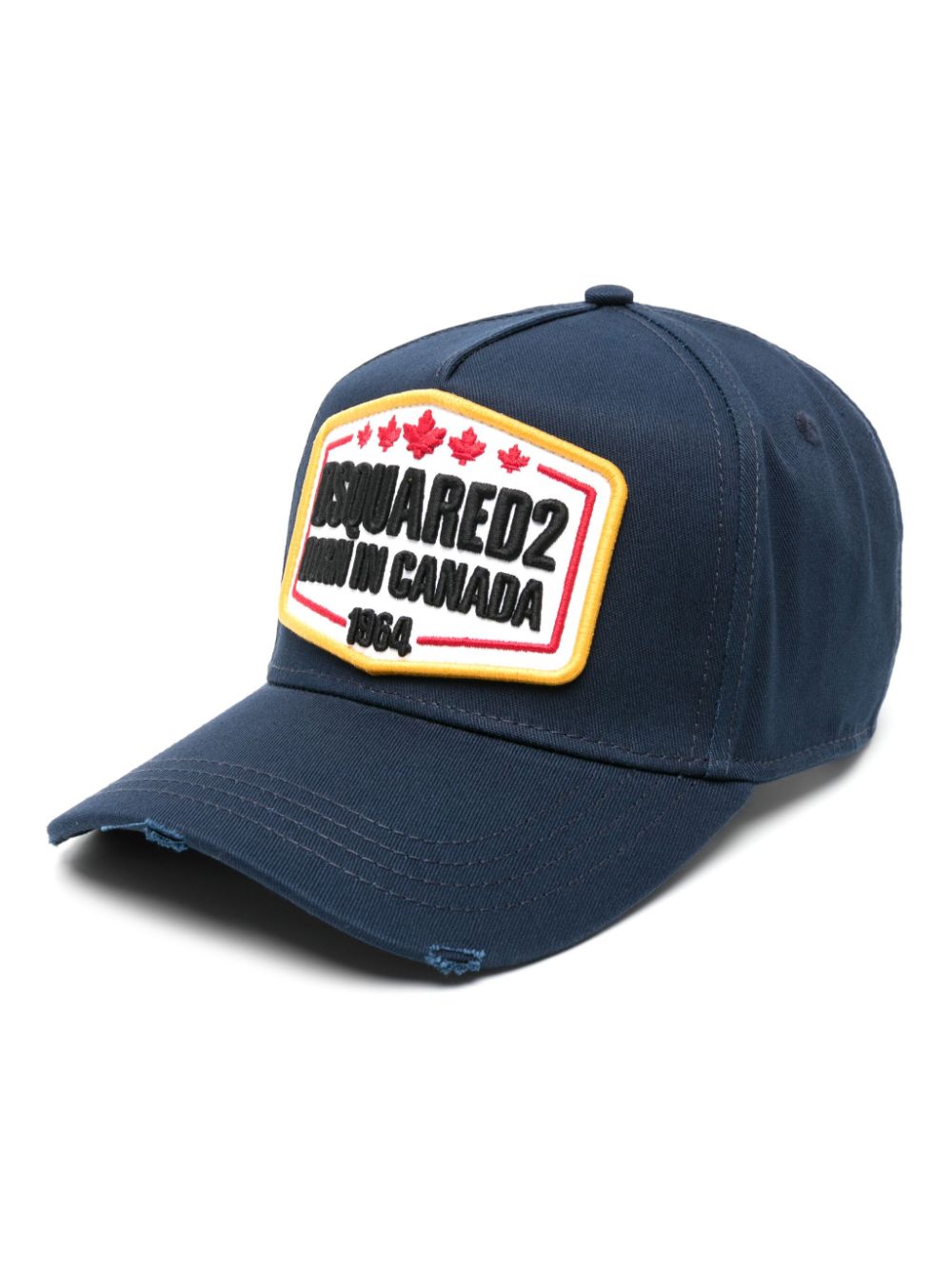 DSQUARED2 logo-patch cotton baseball cap - Blue von DSQUARED2