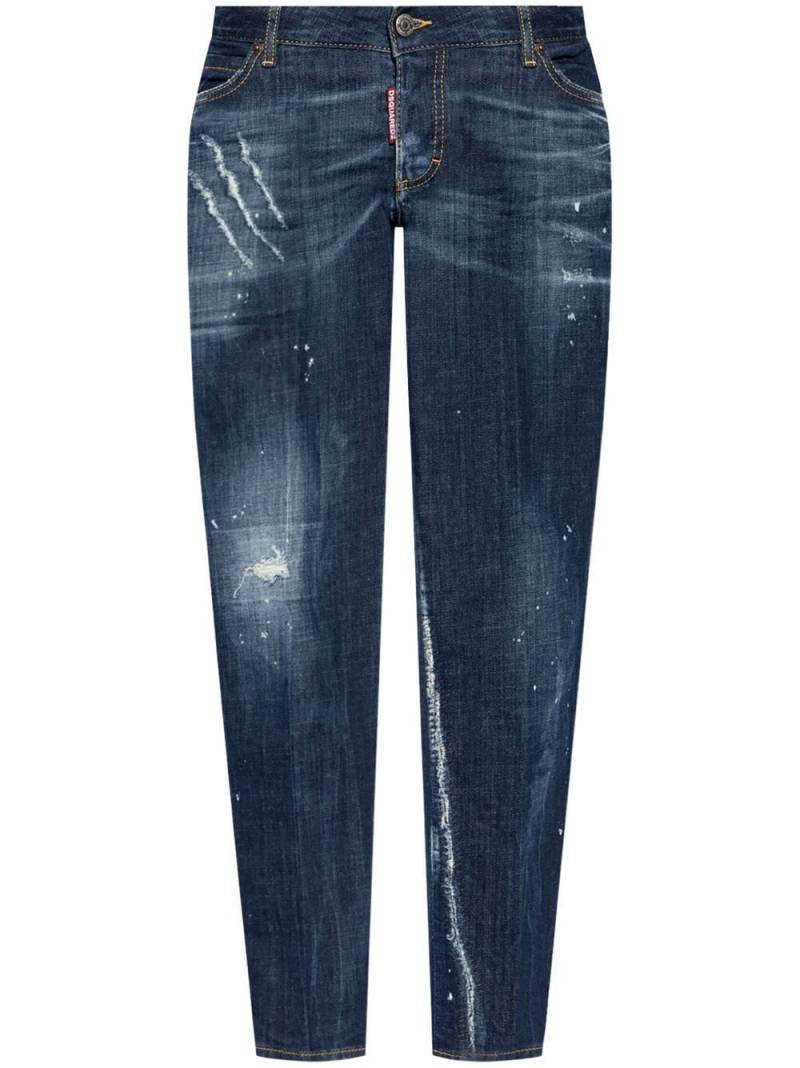 DSQUARED2 logo-patch cotton jeans - Blue von DSQUARED2