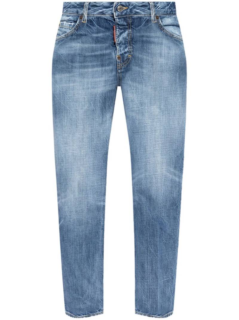 DSQUARED2 logo-patch cotton jeans - Blue von DSQUARED2