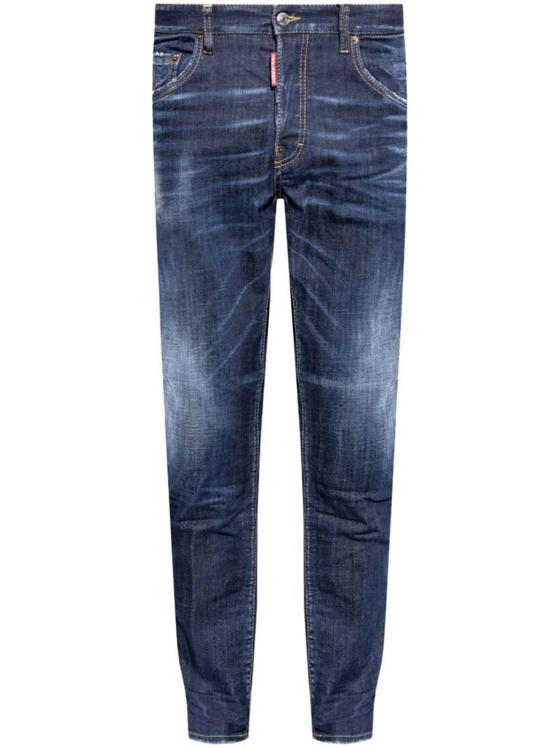 DSQUARED2 logo-patch cotton jeans - Blue von DSQUARED2