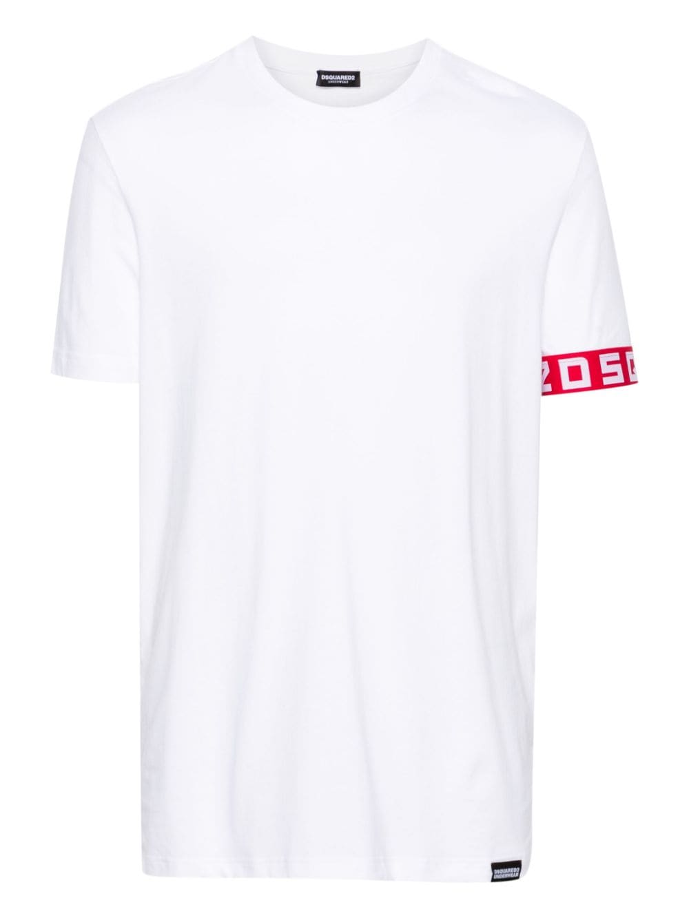 DSQUARED2 logo-patch crew-neck T-shirt - White von DSQUARED2