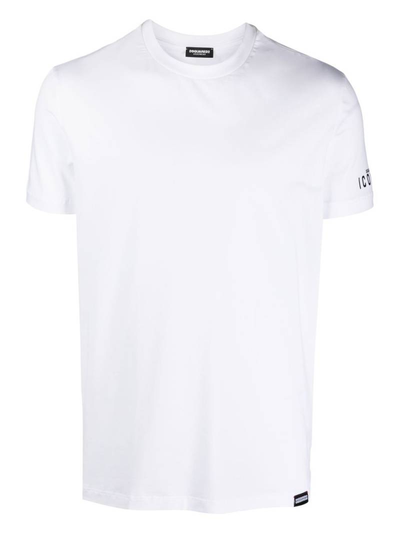 DSQUARED2 logo-patch detail T-shirt - White von DSQUARED2