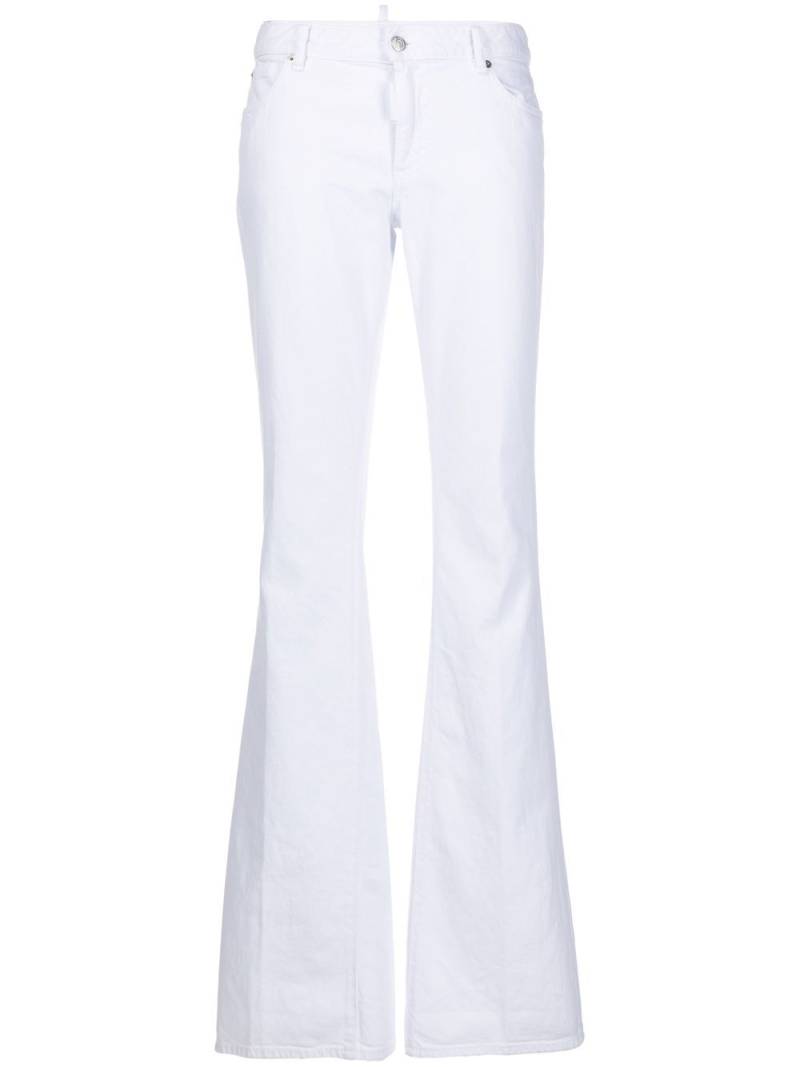 DSQUARED2 logo-patch flared jeans - White von DSQUARED2