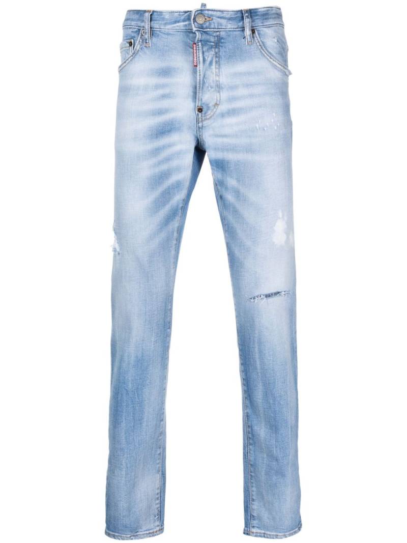 DSQUARED2 logo-patch tapered-leg jeans - Blue von DSQUARED2