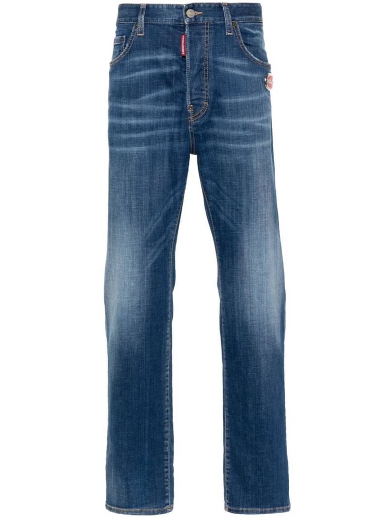 DSQUARED2 logo-pla slim-cut jeans - Blue von DSQUARED2