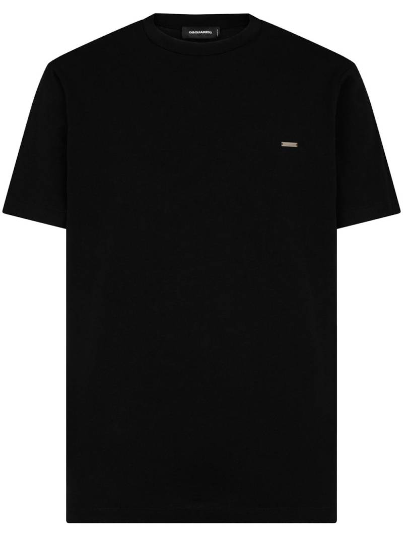 DSQUARED2 logo-plaque cotton T-shirt - Black von DSQUARED2