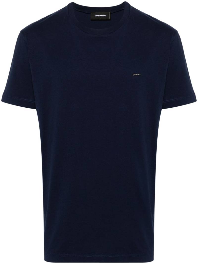 DSQUARED2 logo-appliqué cotton T-shirt - Blue von DSQUARED2