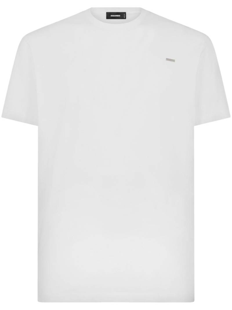 DSQUARED2 logo-plaque crew-neck T-shirt - White von DSQUARED2