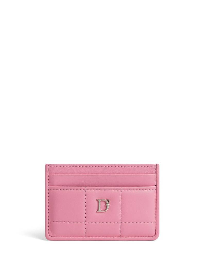 DSQUARED2 logo-plaque leather card holder - Pink von DSQUARED2