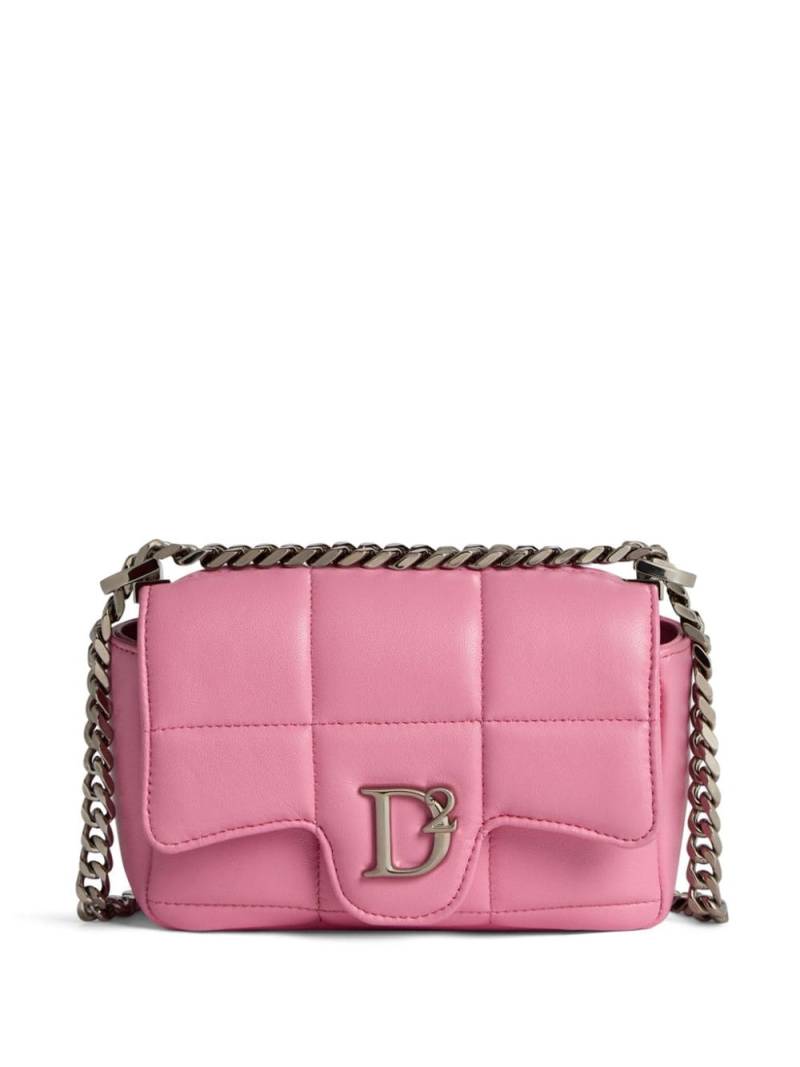 DSQUARED2 logo-plaque quilted leather bag - Pink von DSQUARED2
