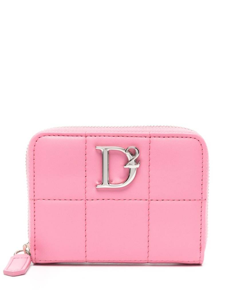 DSQUARED2 logo-plaque quilted wallet - Pink von DSQUARED2