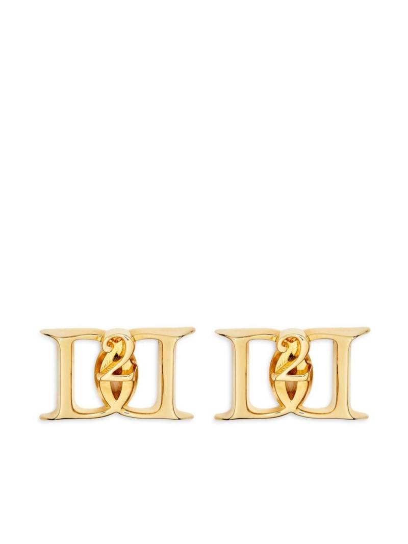 DSQUARED2 logo-plaque stud earrings - Gold von DSQUARED2