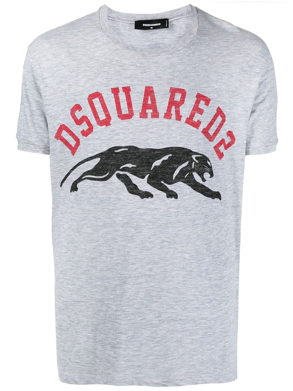 DSQUARED2 logo-print T-shirt - Grey von DSQUARED2