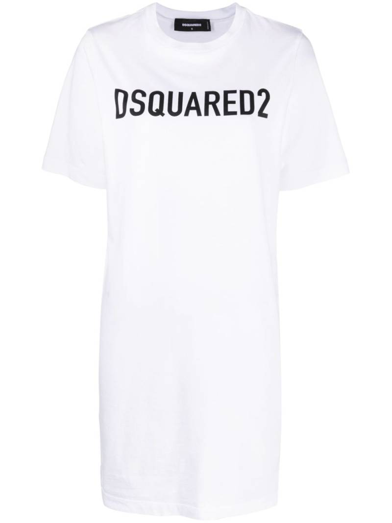 DSQUARED2 logo-print T-shirt dress - White von DSQUARED2