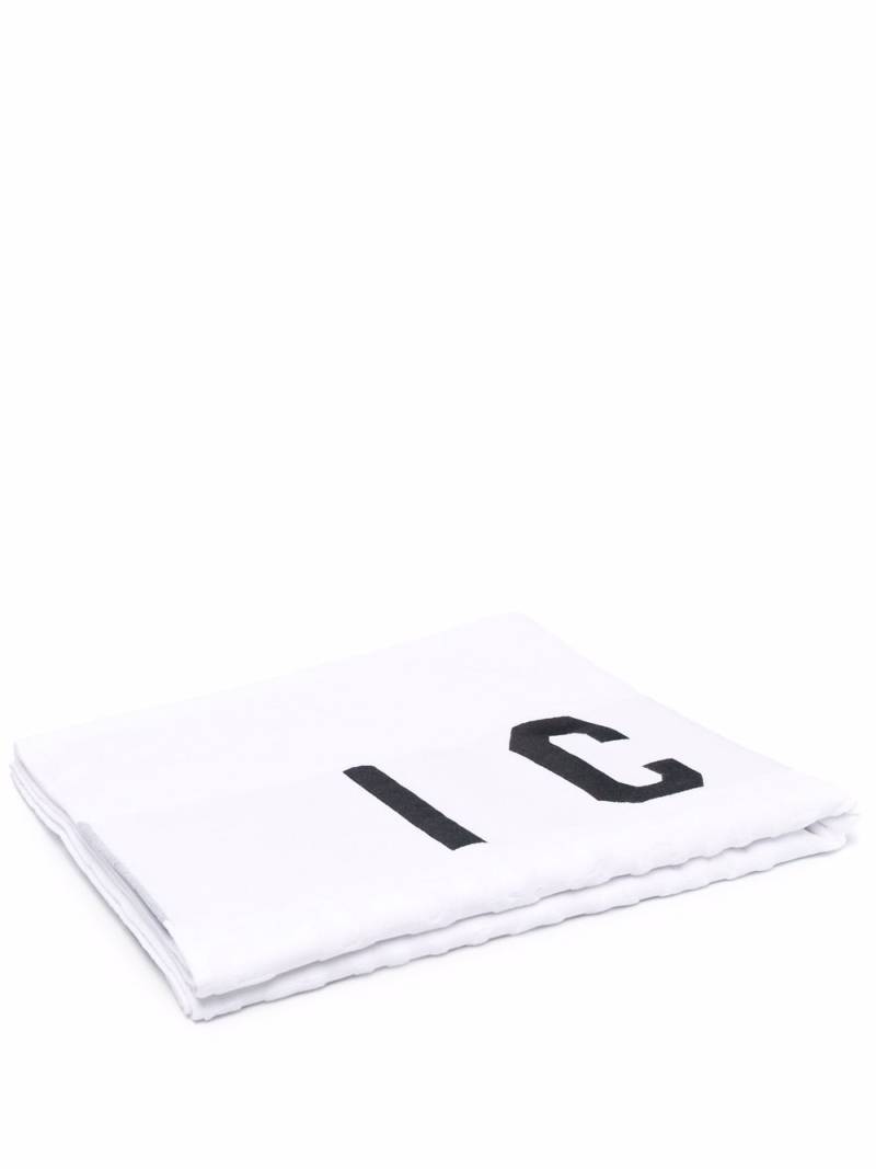 DSQUARED2 logo-print bath towel - White von DSQUARED2