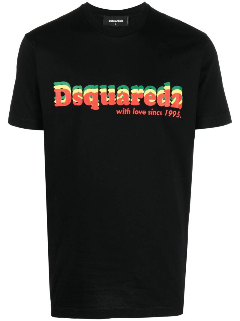 DSQUARED2 logo-print cotton T-shirt - Black von DSQUARED2