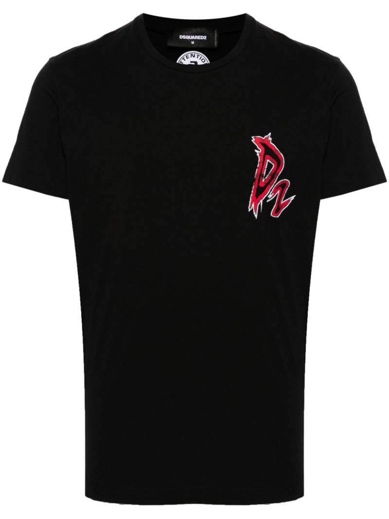 DSQUARED2 logo-print cotton T-shirt - Black von DSQUARED2