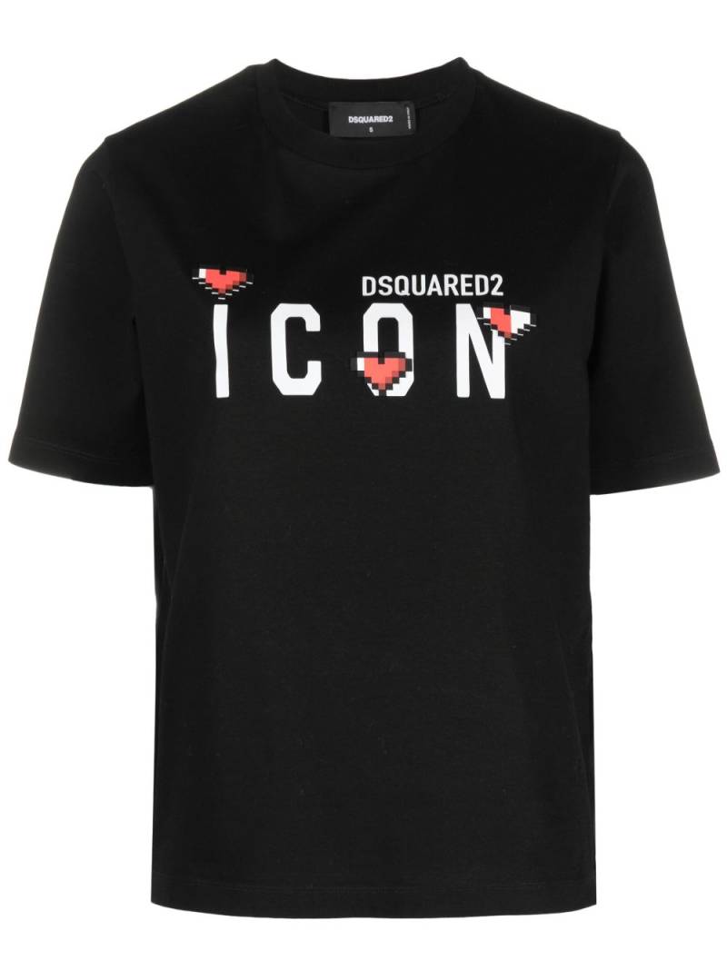 DSQUARED2 logo-print cotton T-shirt - Black von DSQUARED2